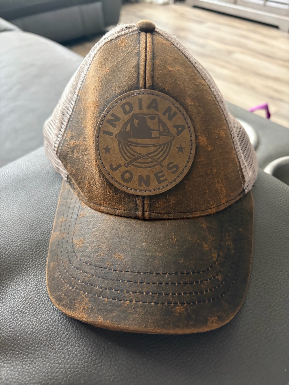 Disney Indiana Jones Brown Distressed Trucker Hat